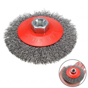 Brosse à roue métallique en acier inoxydable, 4 pouces, 100mm, pour meuleuse d'établi, polissage
