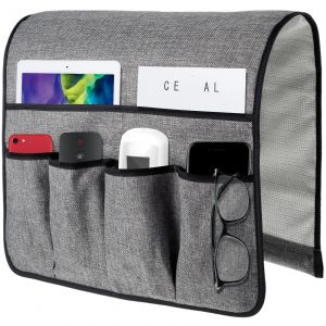 Organisateur d'accoudoir de canapé avec 6 poches, sac de rangement de fauteuil de canapé, pochette