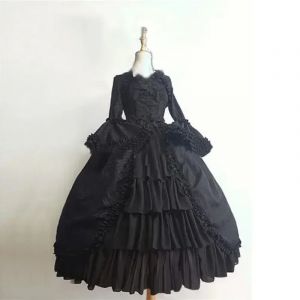 Robe victorienne Harvey Lolita, robe gothique rétro médiévale, robe Lolita courte, col carré, taille