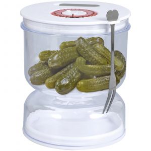 Pot de cornichons cuisine à domicile séparation sèche et humide pot de cornichons sablier cornichon