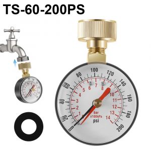 Manomètre de Test de pression d'eau TS-60-200 PSI, manomètre de pompe à eau pour tuyau, robinet,