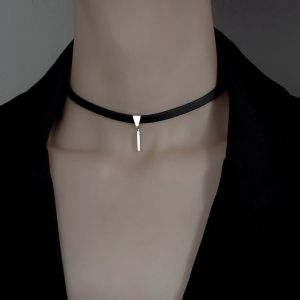 Collier ras du cou court en velours pour femmes, Sexy, cr&eacute;atif, cadeau de no&euml;l, pendentif flocon de