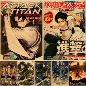 Haute qualité Vintage japonais Anime attaque sur Titan rétro affiche Shingeki No Kyojin papier Kraft