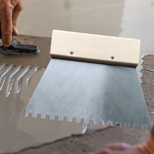 Truelle en acier pour ciment mural, spatule à béton, épandeur de mastic cranté, outils d'épandage de