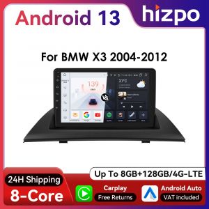 Hizpo-Autoradio Android 13, CarPlay sans fil, Navigation GPS, DSP, RDS, SWC, 4G, BT, 2Din, BMW Bery