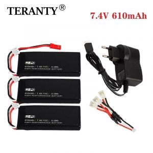 Batterie Lipo 7.4V 610mAh et chargeur pour X4 H502S H502E H216A RC Quadcopter, pi&egrave;ces de rechange
