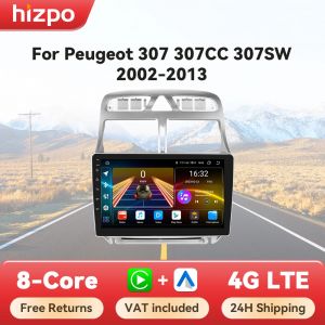 Hizpo 7862 autoradio pour Peugeot 307 307CC 307SW 2002 - 2013 sans fil CarPlay Android Auto systèmes