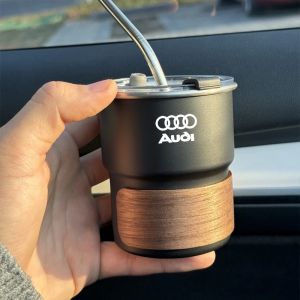 Tasse &agrave; caf&eacute; avec couvercle en acier inoxydable 304, tasse de boissons Anti-br&ucirc;lure pour Audi Sline
