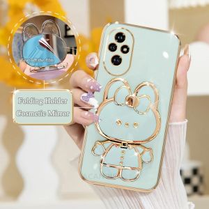 Pour Honor200 miroir placage pli support étui Huawei Honor 200 100 50 70 90 Lite Pro 200pro X7