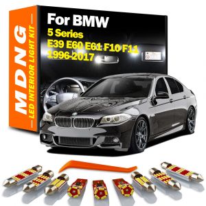 MDNG Canbus pare-soleil lampe pour BMW s&eacute;rie 5 E39 E60 E61 F10 F11 1996-2017 ampoule LED int&eacute;rieur