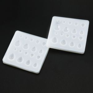 Cabochon à facettes en Silicone pour lait maternel, moule en forme de poire, goutte d'eau, résine