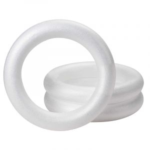 Anneau rond blanc en mousse de polystyrène, 5/7/8/12/15/17.5/20cm, pour l'artisanat de noël,