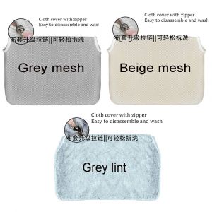 Tissu en maille respirante ou tissu pelucheux avec fermeture éclair pour hamac de chat, lit suspendu