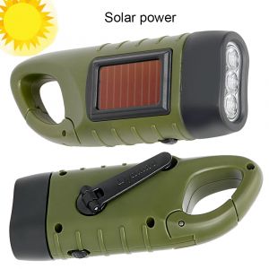 Lampe de poche LED Portable, torche Dynamo à manivelle, lanterne professionnelle à énergie solaire