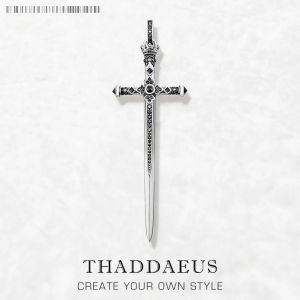 Pendentif épée royale, nouveaux bijoux Vintage d'été en argent Sterling 925, symbole de Courage,