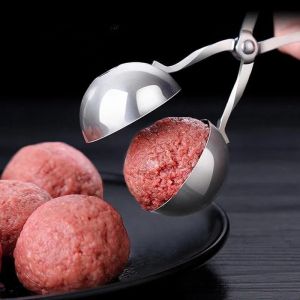Outil de fabrication de boulettes de viande, Clip rond en acier inoxydable, cuillère façonneuse de