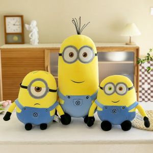 Poupée Minion authentique pour enfants, jouet en peluche mignon, oreiller, poupée de chiffon, cadeau