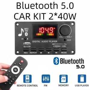 Carte d&eacute;codeur MP3 Bluetooth 5.0, amplificateur 2x40W 80W, lecteur Audio 12V, bricolage, lecteur