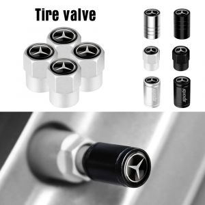 Couvercle de bouchons de Valve d'air de pneu de roue de voiture en aluminium 3D, 4 pièces, pour