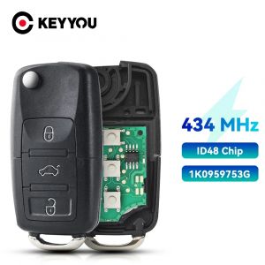 KEYYOU – clé télécommande automatique à rabat pour voiture, pour VW/VOLKSWAGEN CADDY EOS GOLF JETTA