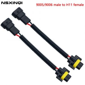 NSXINQI 2 pièces 9005 HB3 9006 HB4 connecteur mâle à H11 connecteurs femelles adaptateur de