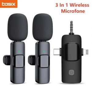 Basix Mini Microphone Lavalier Portable Audio vidéo enregistrement Mini micro à revers sans fil pour