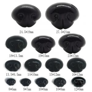 Nez de chien en plastique de s&eacute;curit&eacute;, couleur noire, 8mm/9mm/10mm/12mm/16mm, peut &ecirc;tre choisi,