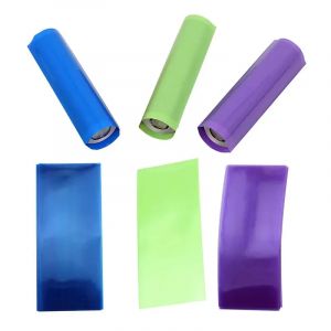 Tube thermorétractable plat en PVC, 100 pièces, pour batterie 18650, manchon de Film rétractable,