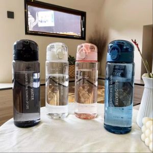 Bouteille d'eau transparente de sport 780ml, Portable, pour voyage, salle de sport, bouteille