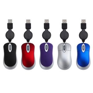 Mini souris optique rétractable Portable Mini souris filaire USB ergonomie souris de bureau à