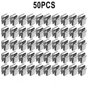 20/50pcs Clip/pince de c&acirc;ble solaire PV en acier inoxydable pour 2x6mm fil de c&acirc;ble solaire PV