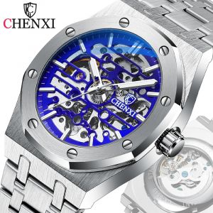 CHENXI hommes montres automatiques Top marque mécanique Tourbillon Sport montre-bracelet en acier