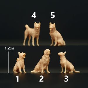 A233 1/87 1/64 1/43 Golden Retriever Bullhead Terrier Chai chien figurine Miniature modèle