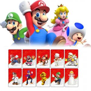 Jeu chaud Amiibo Super Mario Odyssey carte dix types de v&ecirc;tements mignons NS Switch 3DS jeu ensemble