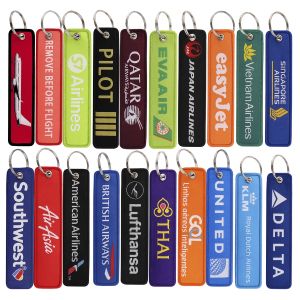 Porte-cl&eacute;s brod&eacute; d'aviation, &eacute;tiquettes de cl&eacute; d'avion, pour motos, voitures, accessoires de