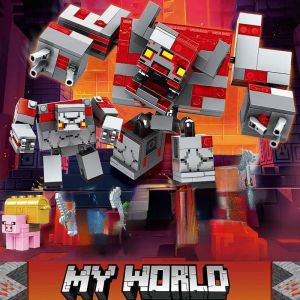 Blocs de construction de combat My world The Redstone, 542 pièces, modèle adapté à 21163 monstre,