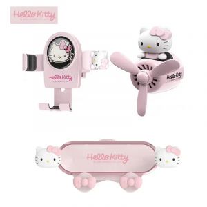 Hello Kitty Support de téléphone portable pour voiture, évents d'air de parfum de voiture, Support à