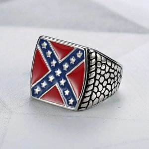 Bague Hip-Hop européenne et américaine pour homme, acier inoxydable poli, colle à l'huile, étoile à
