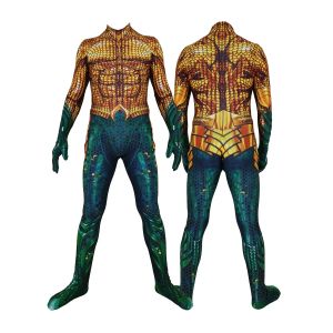 Halloween Aquaman Cosplay Costume super-héros Arthur Curry Orin Zentai body combinaison combinaisons