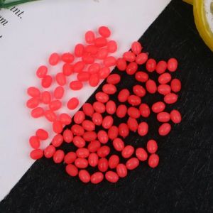 100 pièces leurres pêche lumineux ovales perles pêche mer matériel flotteur flottant dur