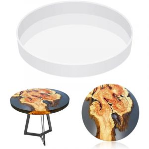 Moule de Table en r&eacute;sine &eacute;poxy ronde de 14 pouces, pour Table de rivi&egrave;re, artisanat de bricolage,