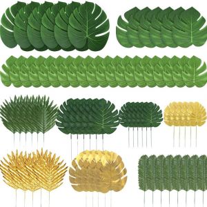 Feuilles de palmier tropicales artificielles, Luau hawaïen, Jungle Safari, fournitures de fête à