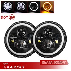 Pour Nissan patrouille Y60 Hummer H1 & H2 Lada 4X4 7 pouces phare LED DRL pour Jeep Wrangler TJ JK