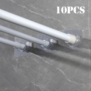 Support de tringle t&eacute;lescopique adh&eacute;sif sans poin&ccedil;on, 2 &agrave; 10 pi&egrave;ces, support de tringle &agrave; rideau de