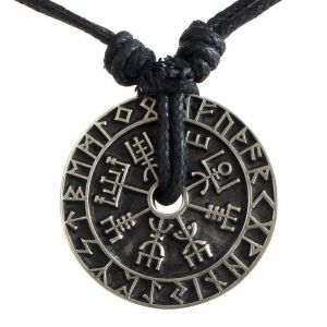 Collier pendentif boussole Rune Viking Vintage pour hommes, amulette païenne en métal de haute