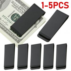 Pince &agrave; billets en m&eacute;tal en acier inoxydable, clip de ceinture cr&eacute;atif, marque-page de personnalit&eacute;,