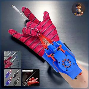 Spiderman Spinneret lanceur araignée soie Spinneret gants garçons Cosplay noir Tech jouet éjecteur