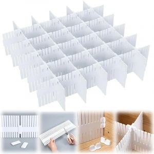 Séparateur de tiroir réglable, organisateur de rangement, séparateur d'armoire pour chaussettes,