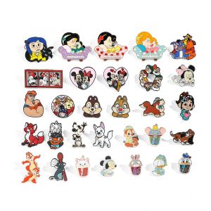 Épingles à revers princesse Disney, épingles en émail Mickey Minnie pour sac à dos, Badges mignons