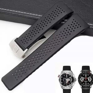 Bracelet de montre en Silicone souple pour TAG HEUER GRAND CARRERA AQUARACER Bracelet hommes